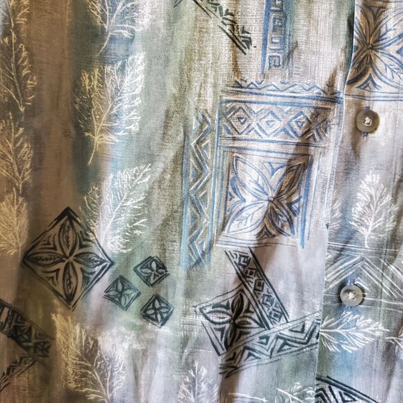 HOLLIS RIVER Mens XL Cotton Short Sleeve Hawaiian Beach Surf Button Shirt - Picture 3 of 13